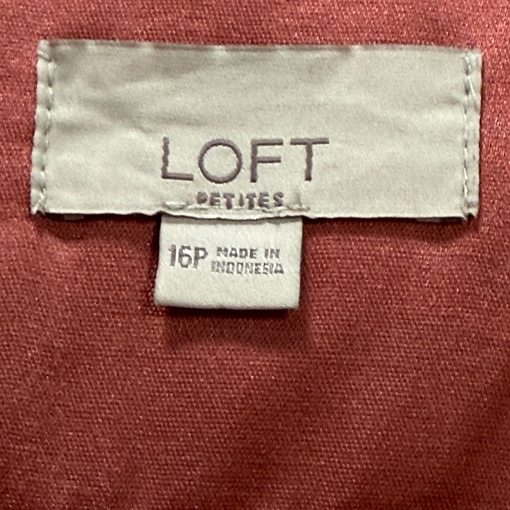LOFT Satin Coral/salmon Pink Women's Blazer SZ 16P petite holiday wedding luxury - Picture 2 of 10
